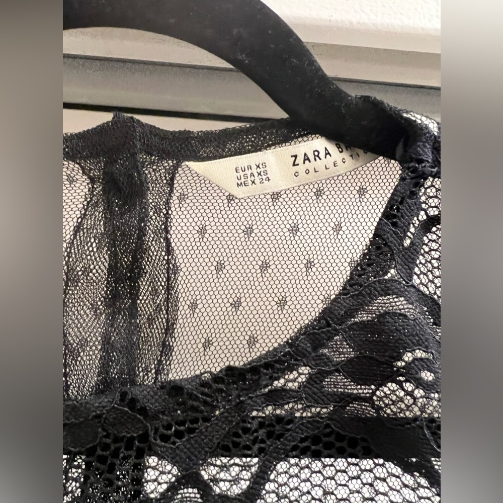 Zara Floral Lace Embroidered Top - Picture 7 of 7